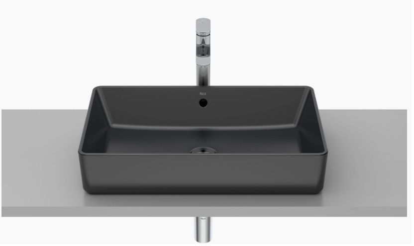 Roca Gap lavabo 60x37 cm rettangolare da appoggio nero A3270Y2080