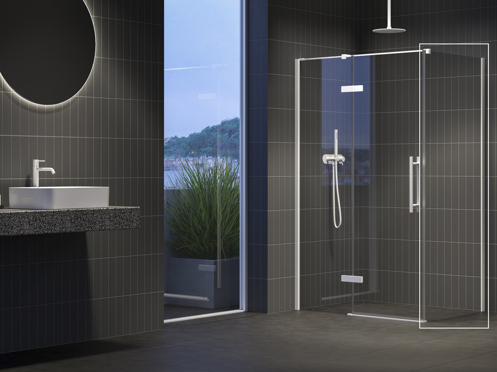 Ravak Cool! parete doccia 80 cm bianco opaca/vetro trasparente X9VV40E00Z1