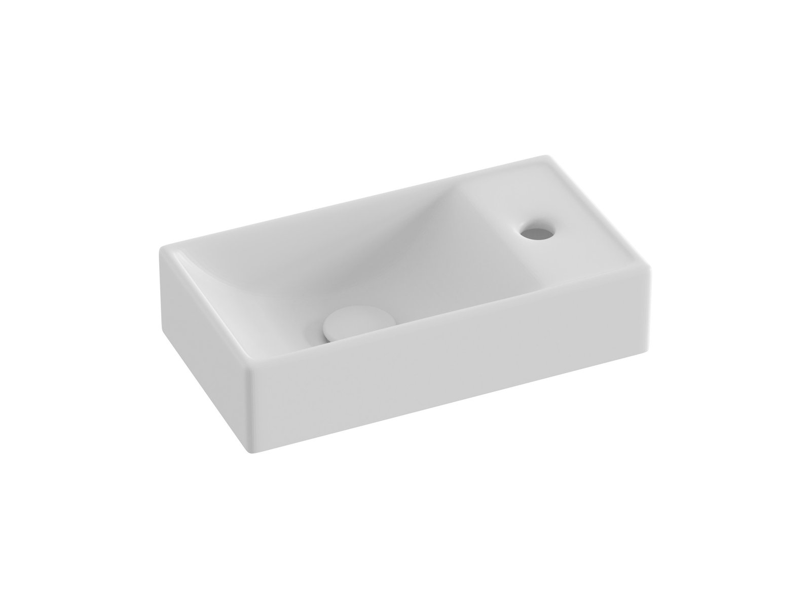 Ravak Veda lavabo 40.8x22.2 cm rettangolare a parete bianco XJXP1240000