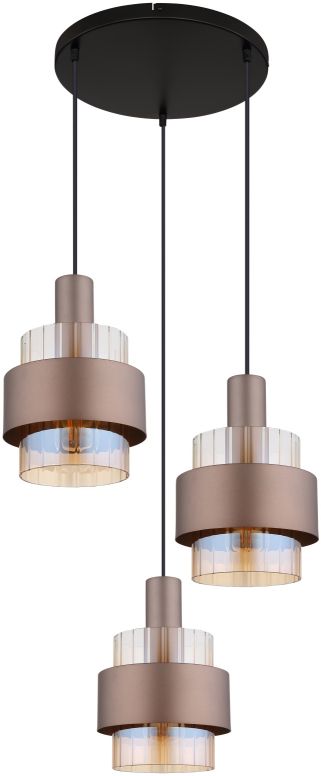 Globo Lighting Milley lampada sospesa 3x60 W ambra 15560-3HA