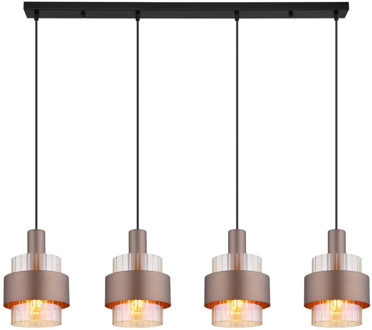 Globo Lighting Milley lampada sospesa 4x60 W ambra 15560-4HA
