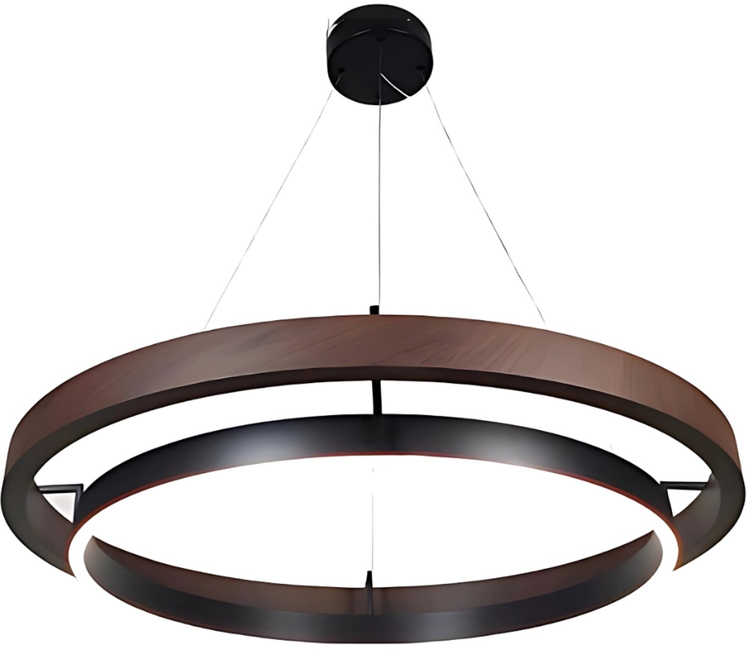 Abigali Plane lampada sospesa 1x38 W nero-marrone LWR-PLA