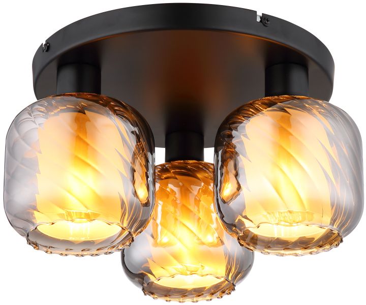 Globo Lighting Xia lampada da soffitto 3x60 W nero 15754-3D
