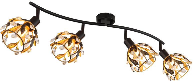 Globo Lighting Mika lampada da soffitto 4x25 W nero 15759-4