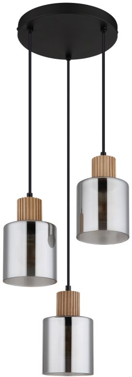 Globo Lighting Aleidis lampada sospesa 3x25 W nero-fumé 15768-3H