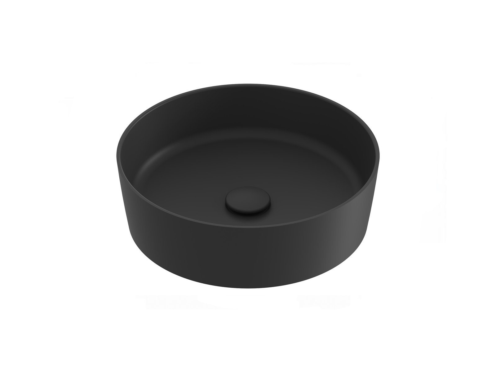 Ravak Uni Slim lavabo 40x40 cm rotonda da appoggio nero XJX0D140001