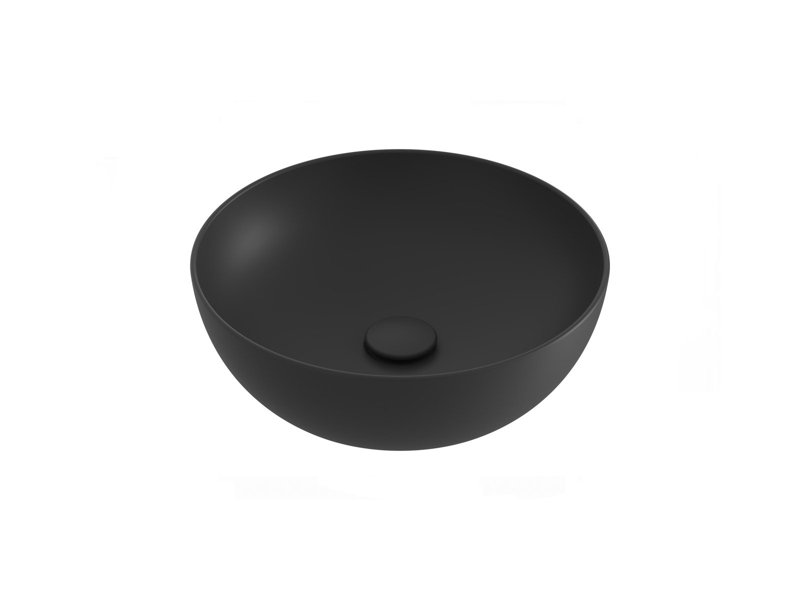 Ravak Uni Slim lavabo 40x40 cm rotonda da appoggio antracite XJX03140000