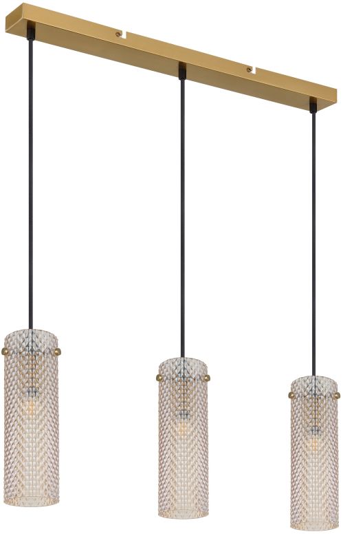 Globo Lighting Karolo lampada sospesa 3x40 W oro-ambra 15775-3H