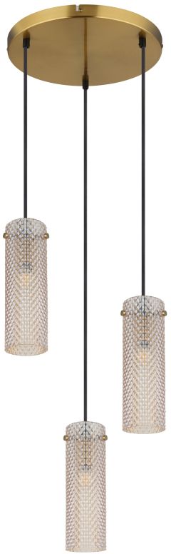 Globo Lighting Karolo lampada sospesa 3x40 W oro-ambra 15775-3HR