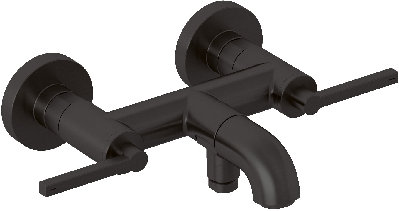 Kludi Nova Fonte Puristic rubinetto per vasca e doccia a parete nero 20540N215