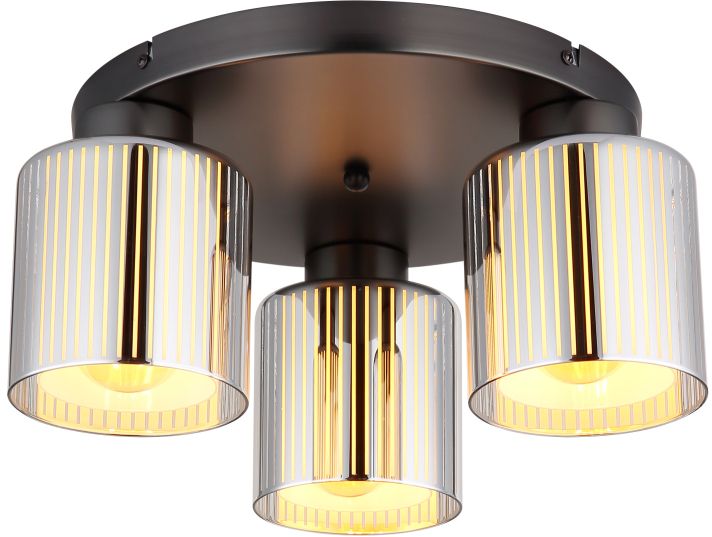 Globo Lighting Felicia lampada da soffitto 3x60 W nero-fumé 16056-3D
