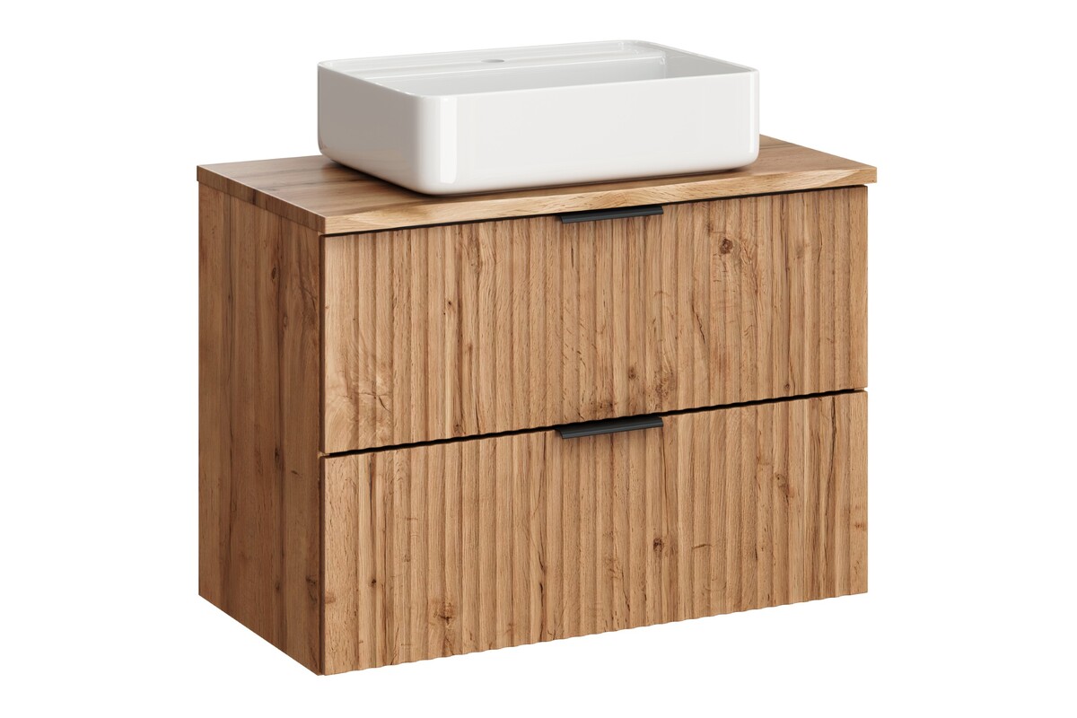 Set armadietto Comad Adel Oak ADEL OAK 82-80-B-2S, lavabo Comad Magic 2 UM-6289MAGIC50DP, NATURE WOTAN 89-80-46 M