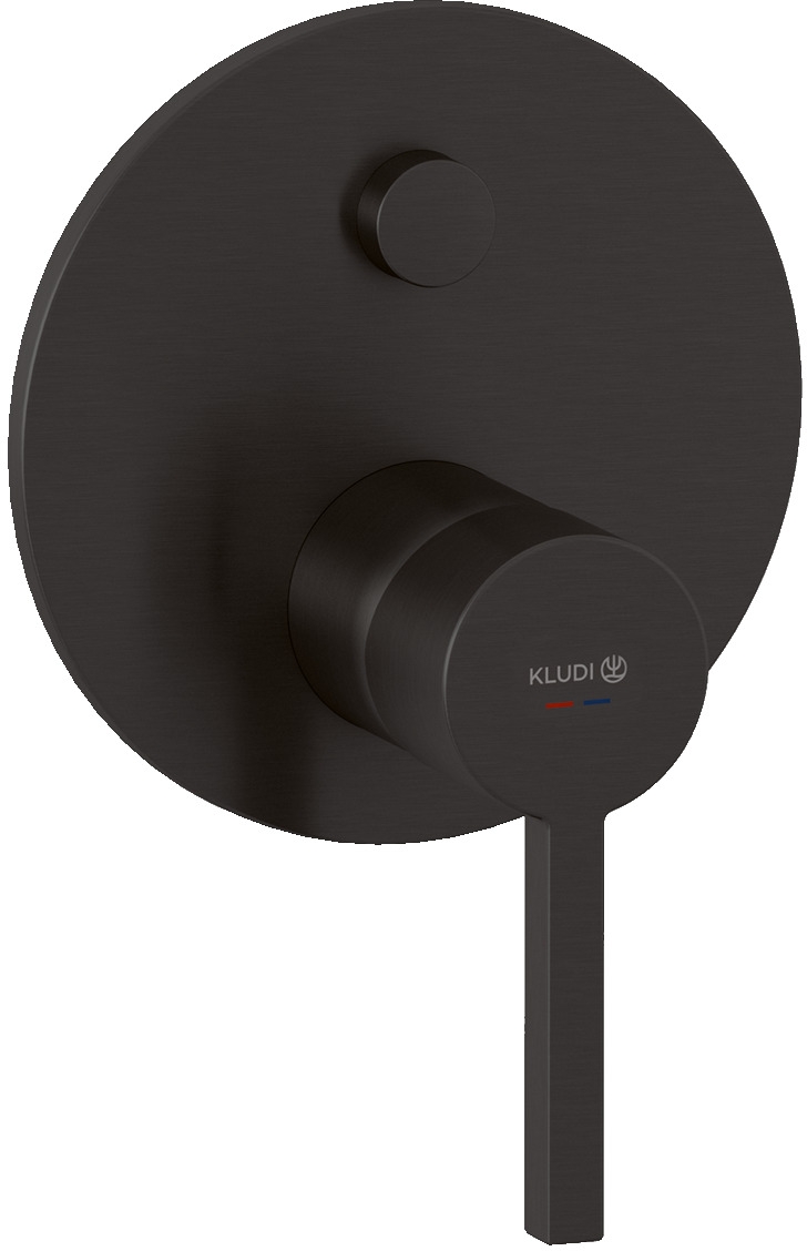 Kludi Nova Fonte Puristic rubinetto per vasca e doccia da incasso nero 20759N215