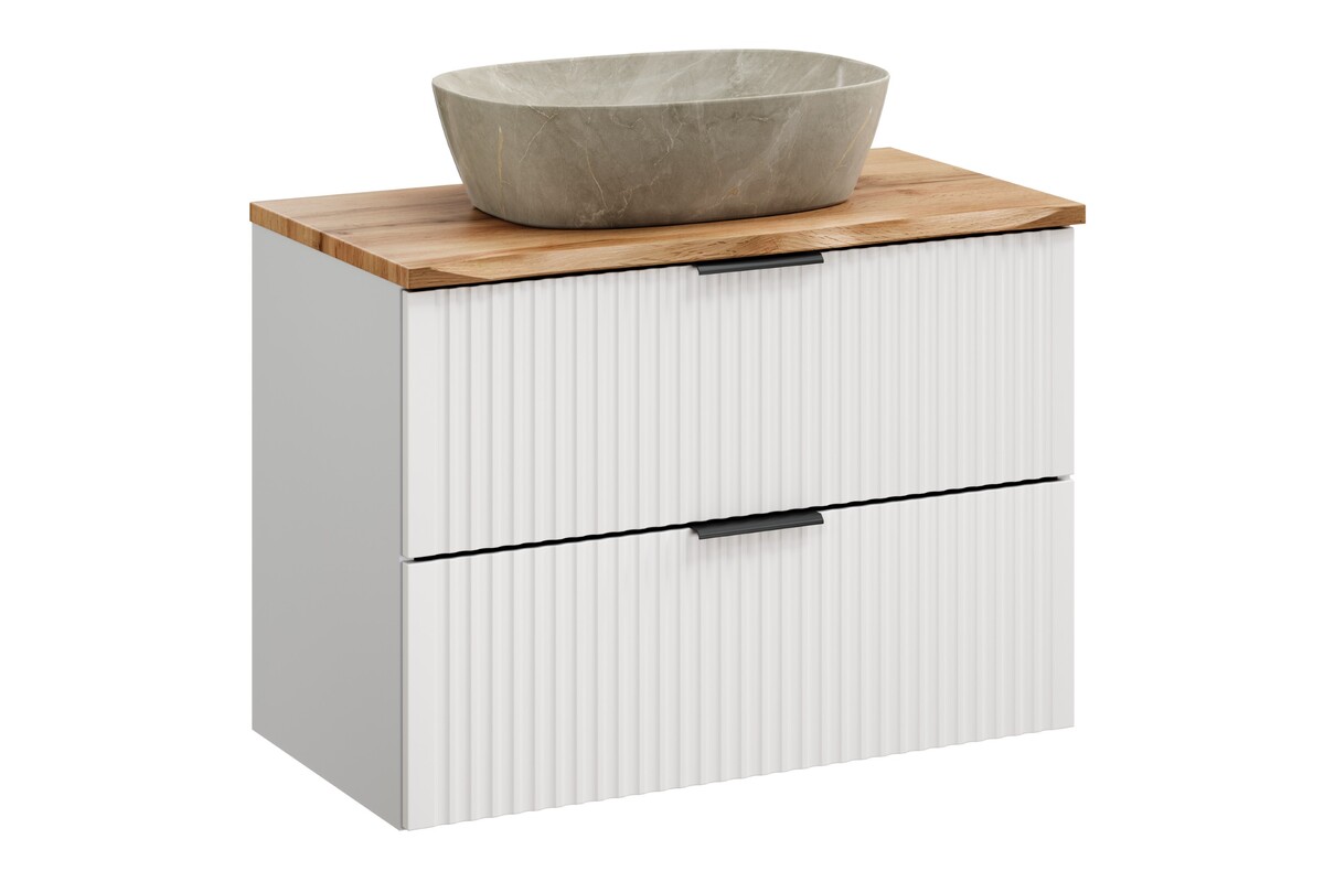 Set armadietto Comad Adel White ADEL WHITE 82-80-B-2S, lavabo Comad Anna UN-ANNA-MY1, NATURE WOTAN 89-80-46 M