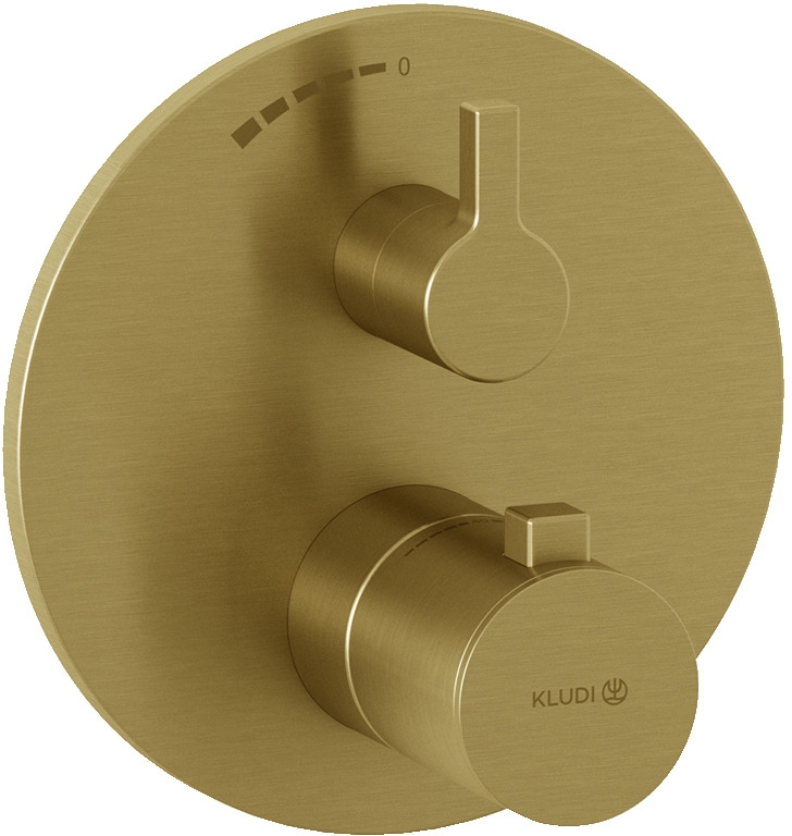 Kludi Nova Fonte Puristic rubinetto per doccia da incasso con termostato oro 20885N015