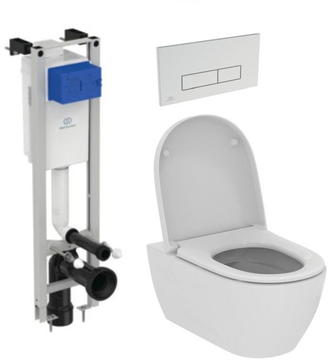 Set combi-Pack set con copriwater Ideal Standard i.Life O T572501, modulo di installazione Ideal Standard Prosys E233267, R0121AA