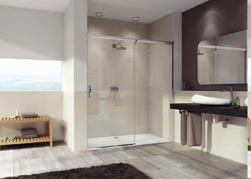 Huppe Aura Elegance 4-kąt drzwi prysznicowe 110 cm rozsuwane srebrny mat/szkło przezroczyste 401503.087.322.730