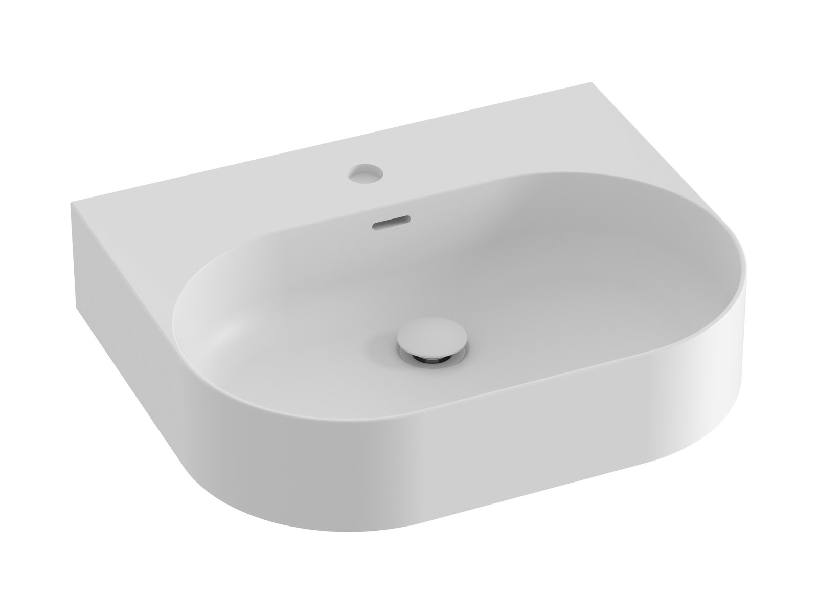 Ravak Ceramic lavabo 55.3x45.2 cm rettangolare a parete bianco opaca XJX0E155003