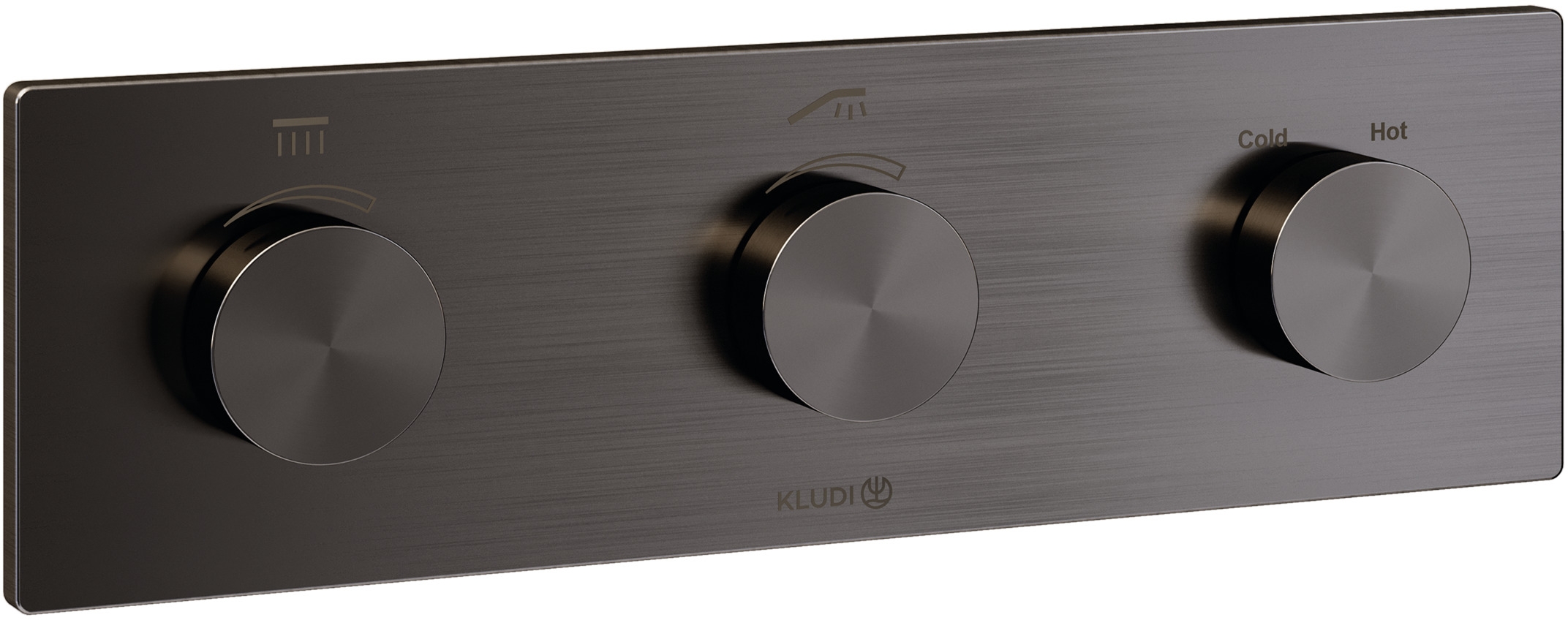Kludi Pushtronic rubinetto per vasca e doccia da incasso con termostato nero 38300N2-00