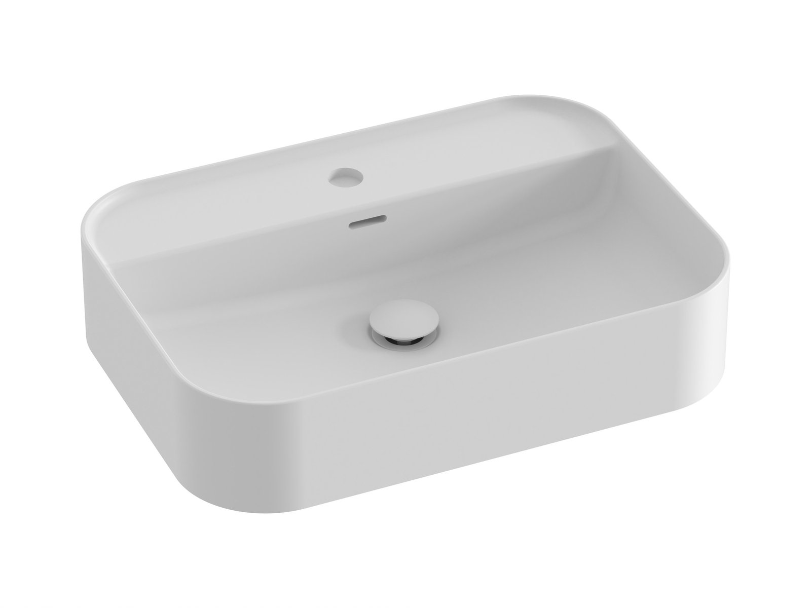 Ravak Ceramic lavabo 55x40 cm rettangolare da appoggio bianco XJX0E155005