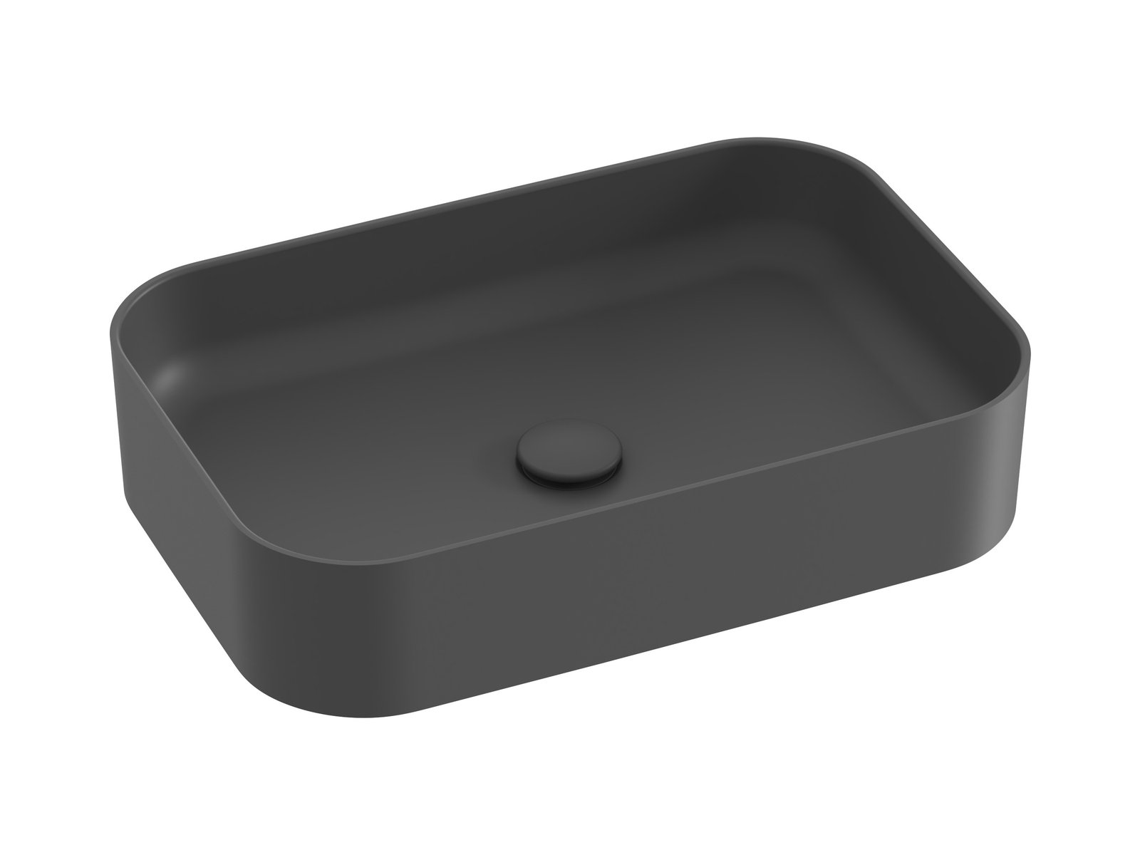 Ravak Ceramic lavabo 55x37 cm rettangolare da appoggio antracite XJX03155003