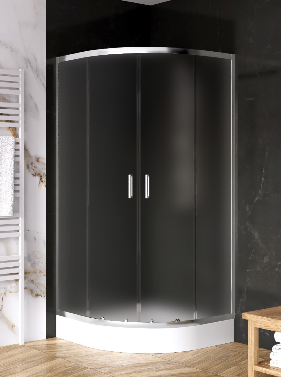 New Trendy Suvia box doccia 90x90 cm semicircolare cromo lucida/vetro opaco K-5120