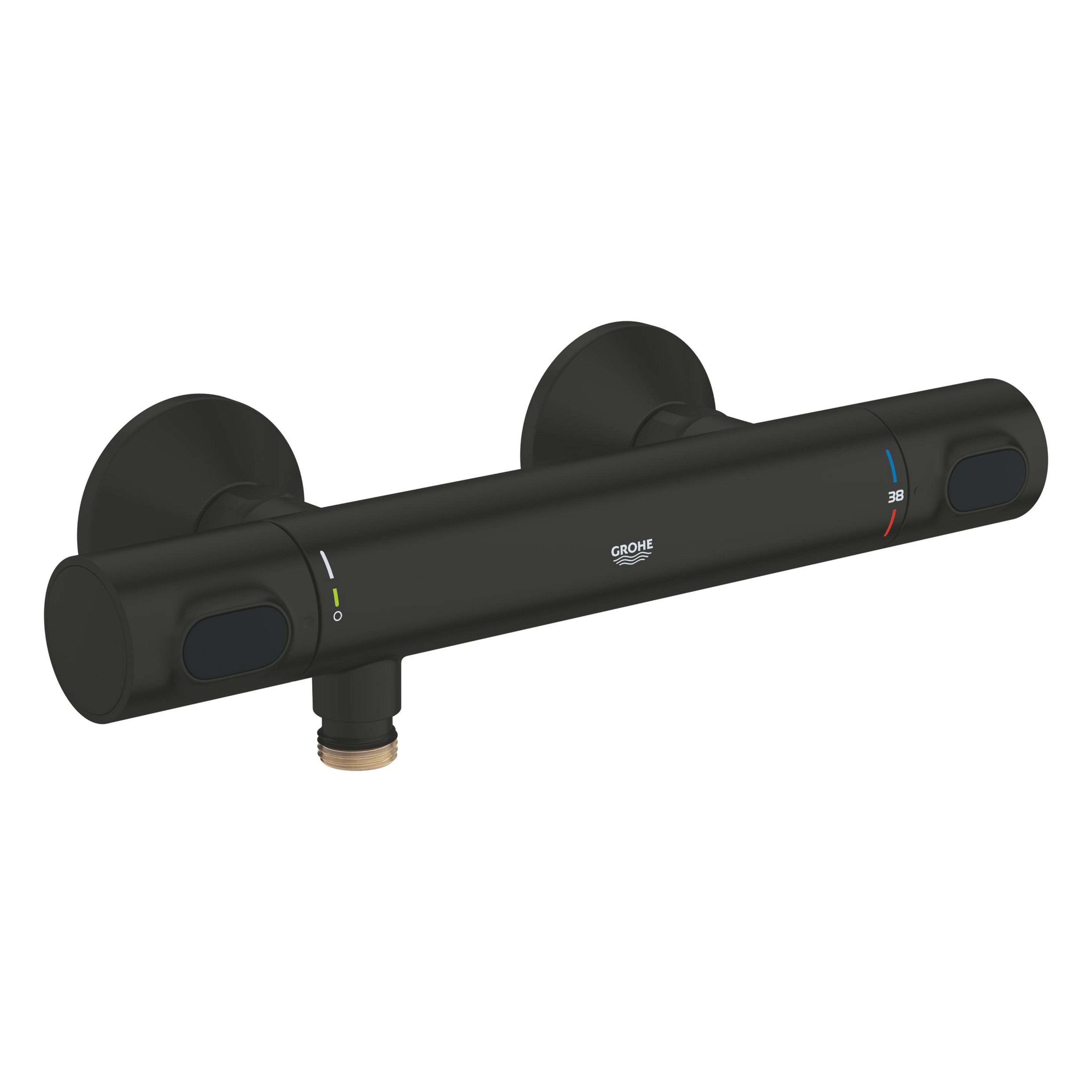Grohe Precision Flow rubinetto per doccia a parete con termostato nero 348402430