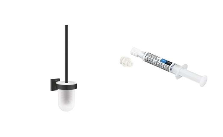 Set scopino WC Grohe Start Cube 409772430, colla Grohe QuickGlue 41127000