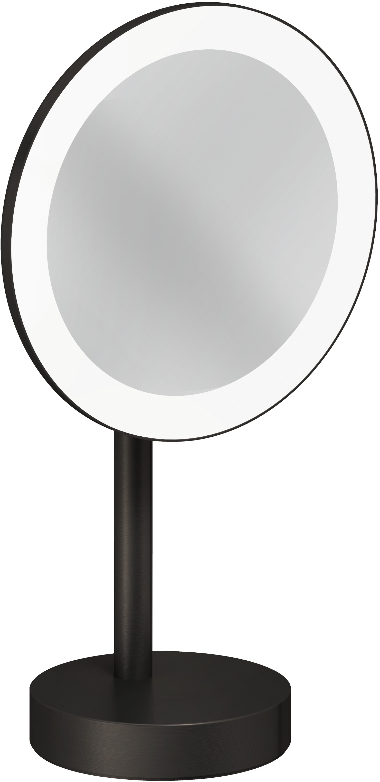 Kludi Vela R specchietto per trucco 20.2x35.5 cm rotonda con illuminazione nero 58995N2F