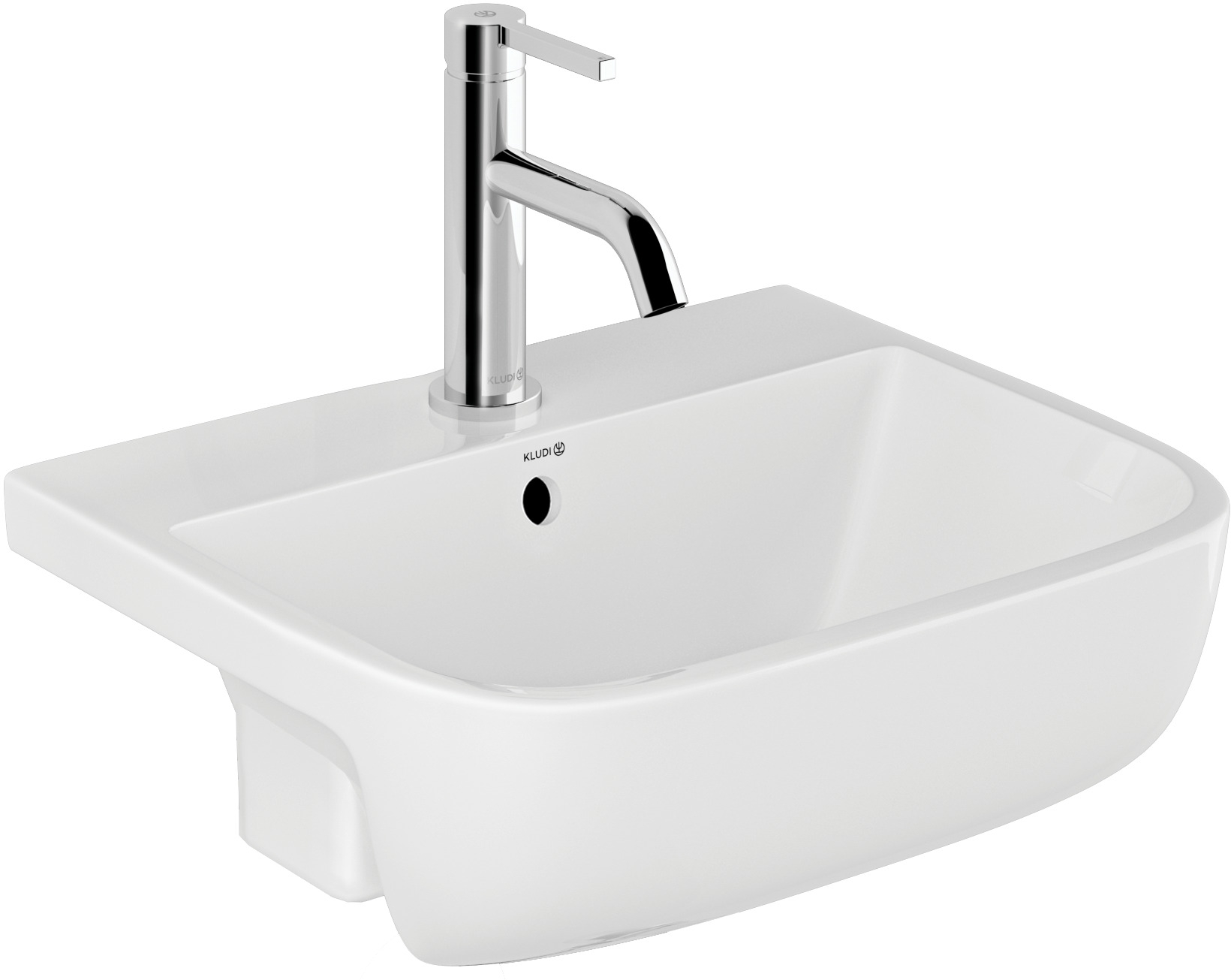 Kludi Resa lavabo 42x35 cm rettangolare da incasso bianco 57W0243