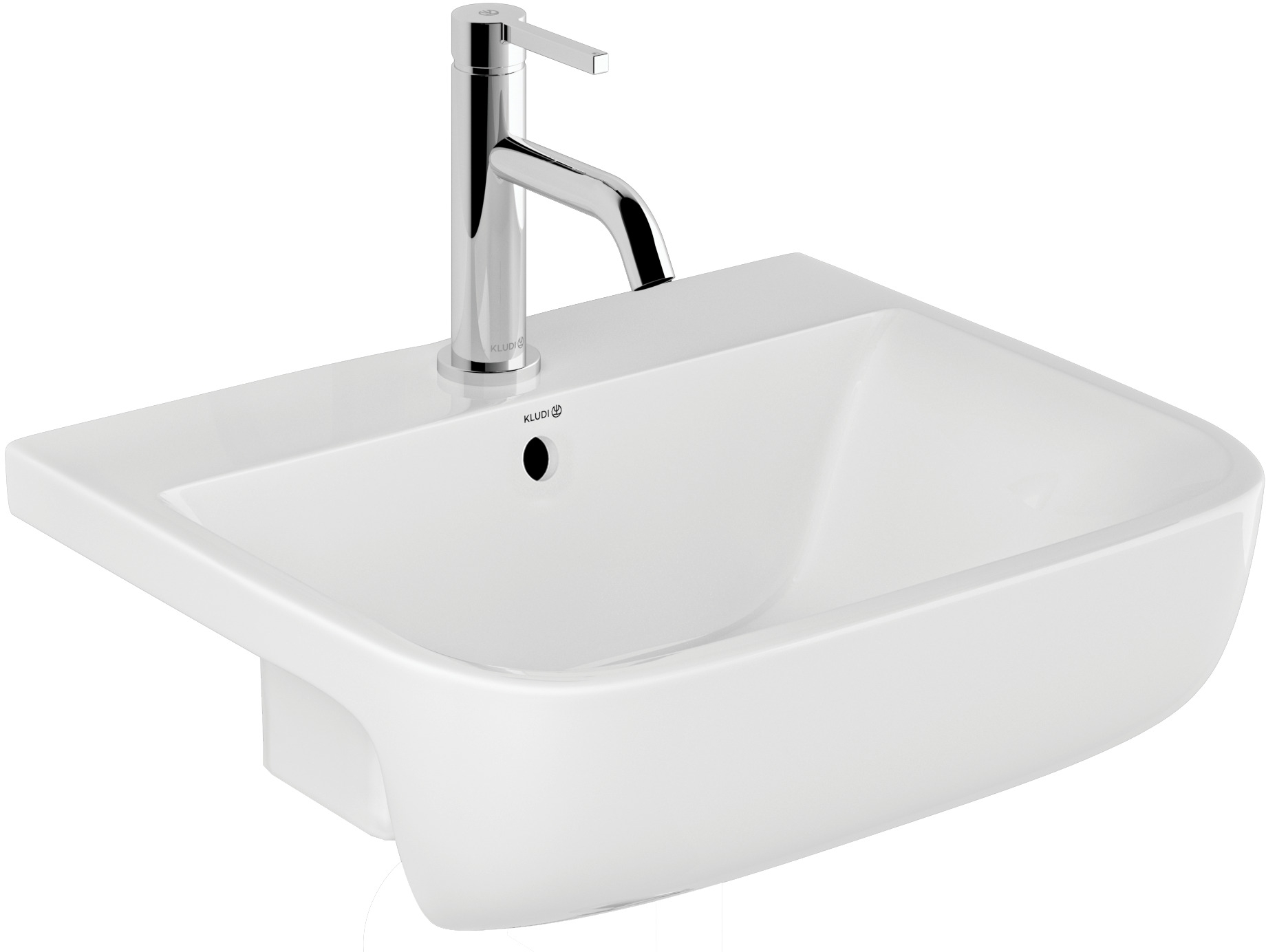 Kludi Resa lavabo 52x46 cm rettangolare da incasso bianco 57W0343