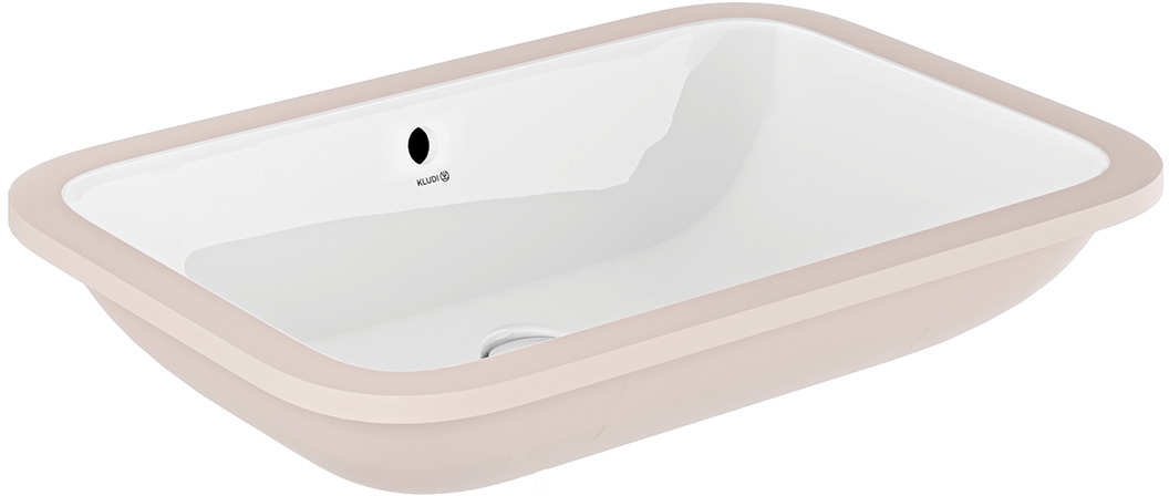 Kludi Resa lavabo 55x36 cm rettangolare sottopiano bianco lucida 59W0643