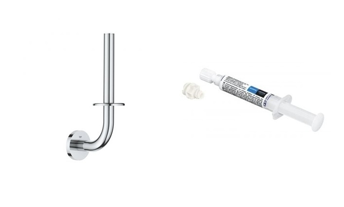 Set portarotolo Grohe Start 41186000, colla Grohe QuickGlue 41127000