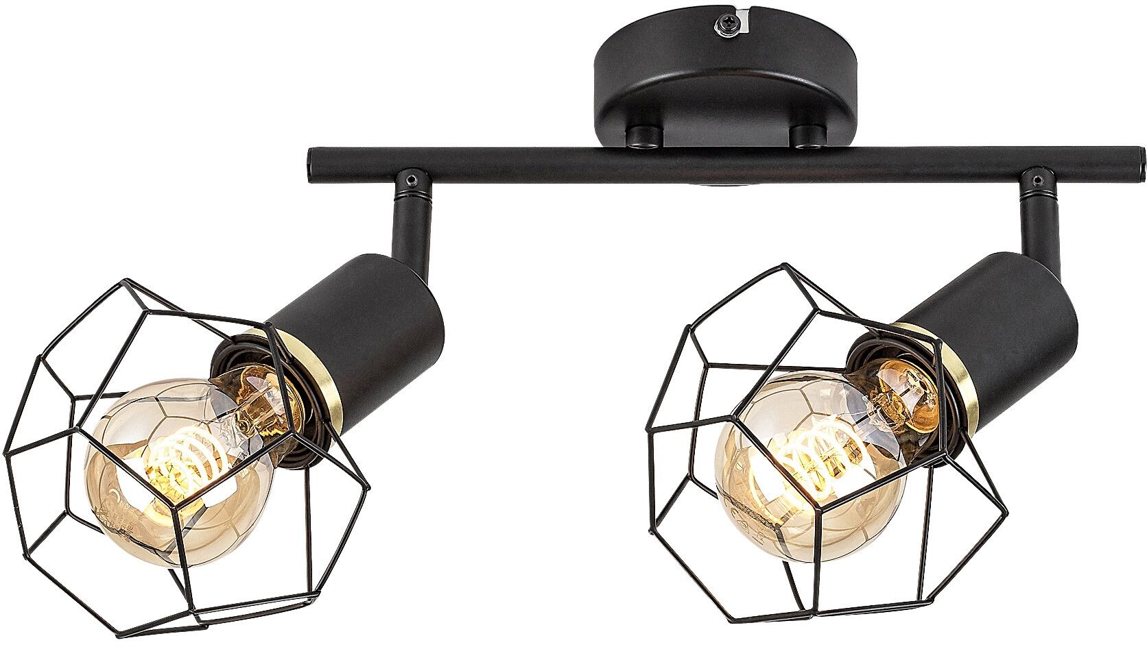 Rabalux Fran lampada da soffitto 2x40 W nero 71066