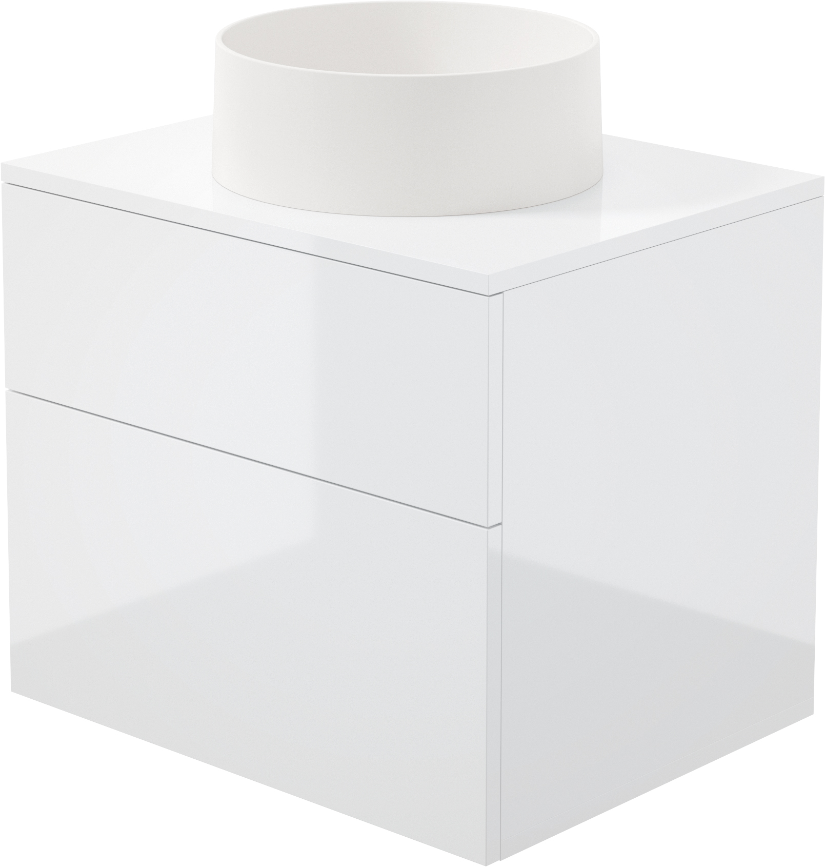 Deante Prizma lavavo con armadietto e piano 60 cm bianco SD6B6SAU4S