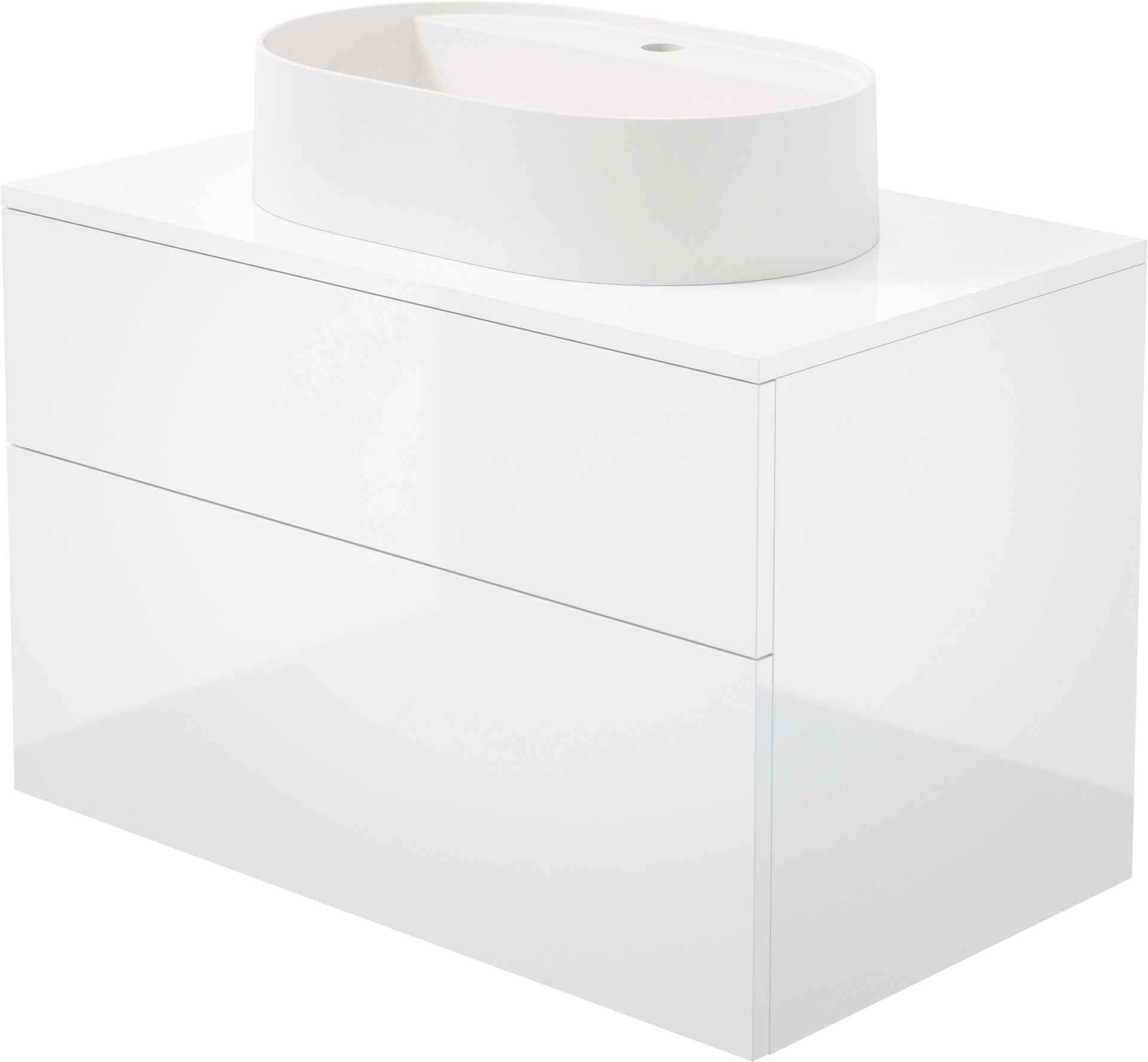 Deante Prizma lavavo con armadietto e piano 80 cm bianco SD6B8SAU6B
