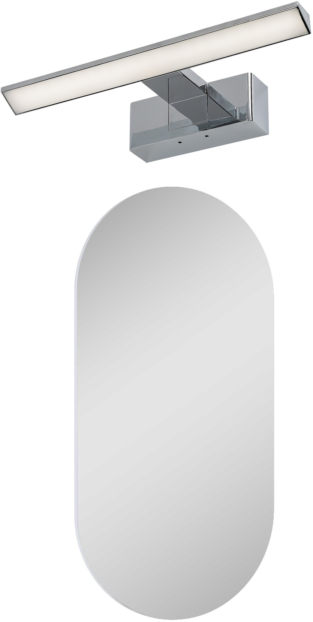 Set specchio Elita Oval RE067567000010, lampada da parete Rabalux Loric 75023