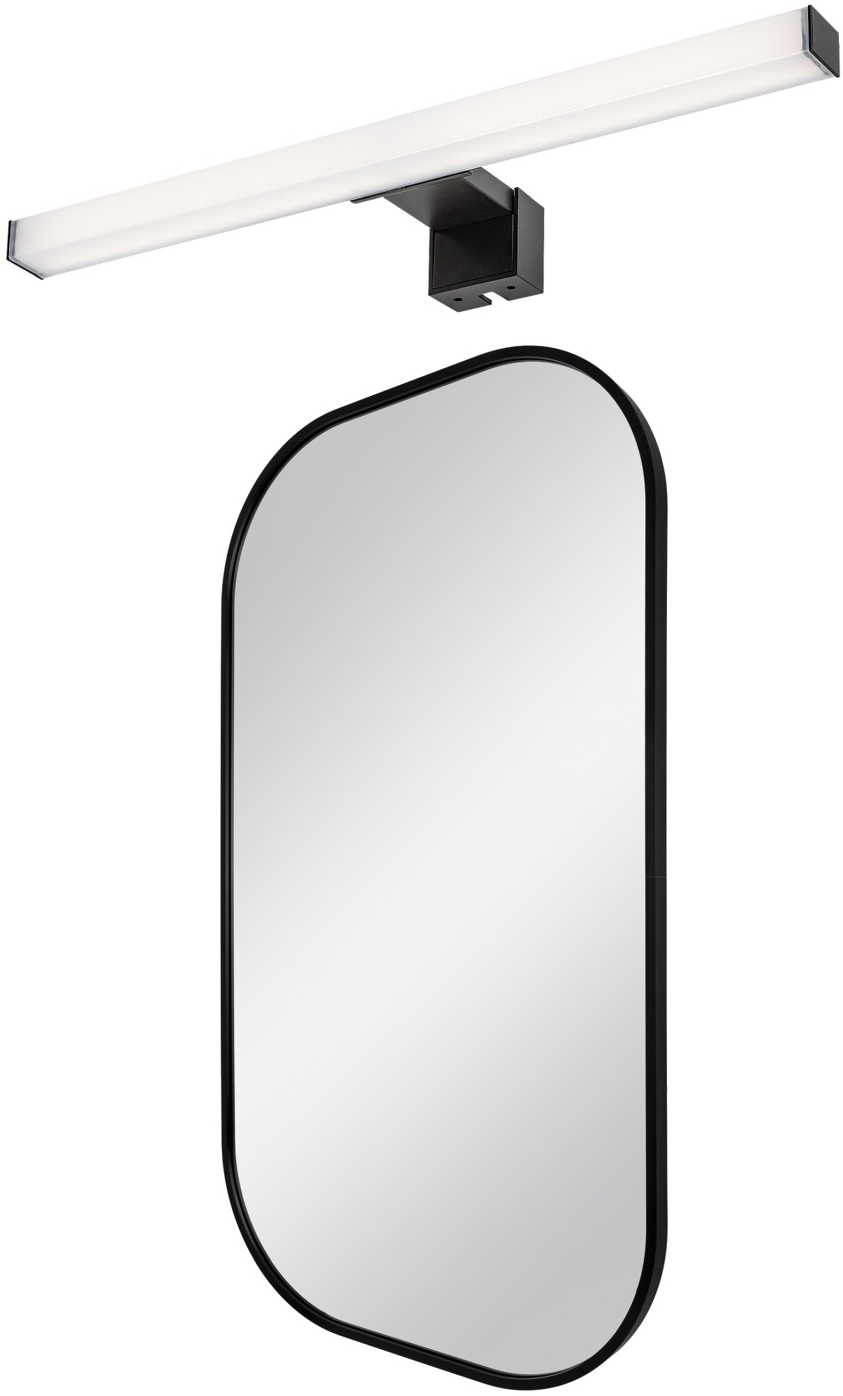 Set specchio Dubiel Vitrum Luis 5905241012834, lampada da parete Rabalux Oliro 75051