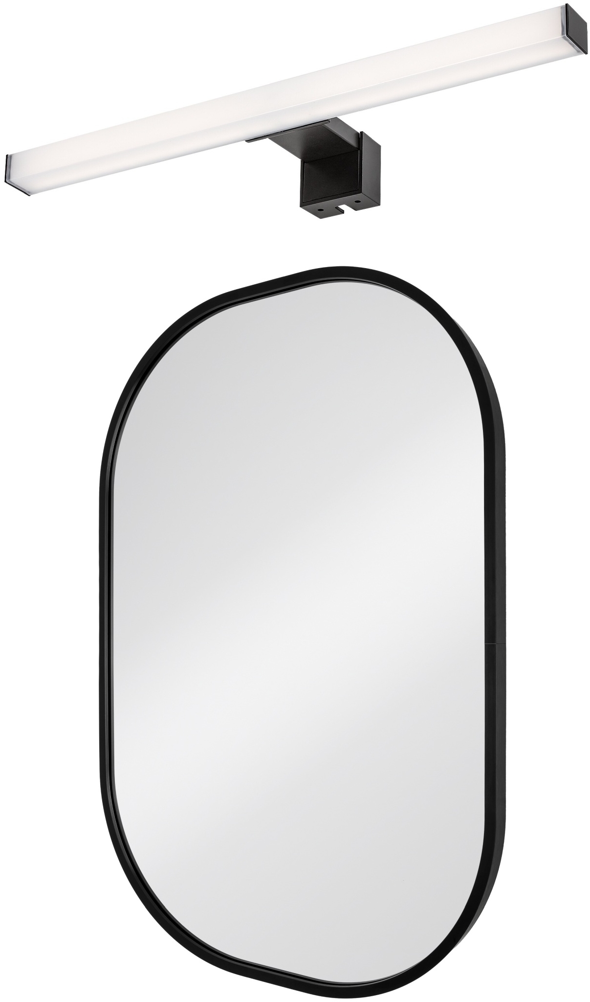 Set specchio Dubiel Vitrum Luis 5905241012827, lampada da parete Rabalux Oliro 75051