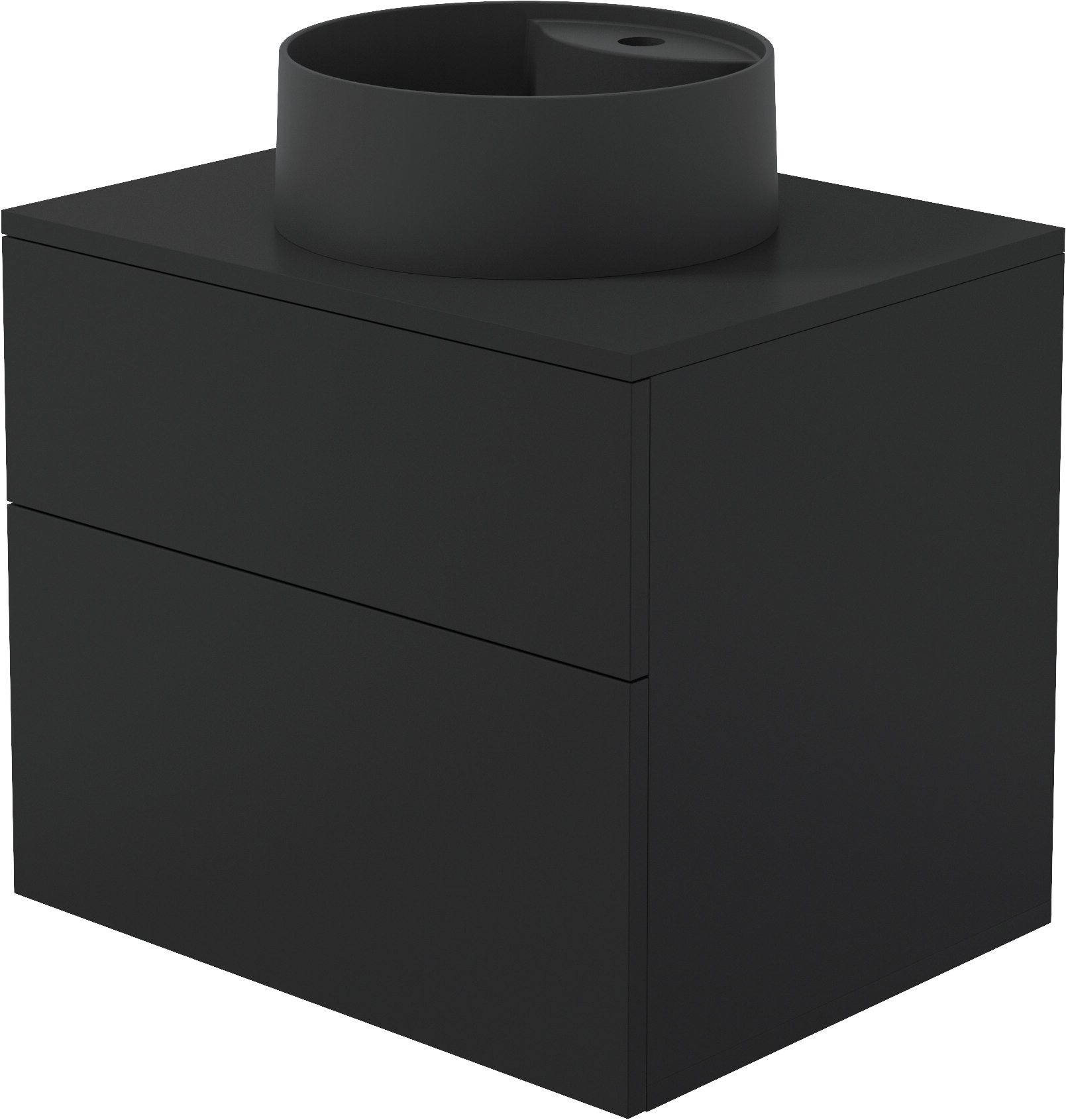 Deante Prizma lavavo con armadietto e piano 60 cm nero SDNB6SNU4B