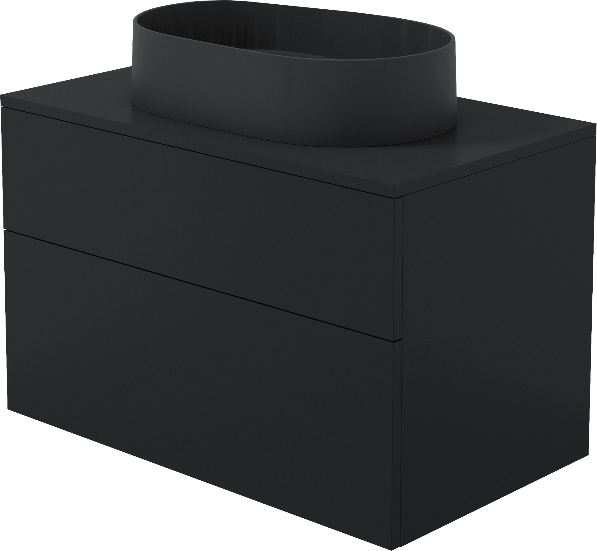 Deante Prizma lavavo con armadietto e piano 80 cm nero SDNB8SNU6S