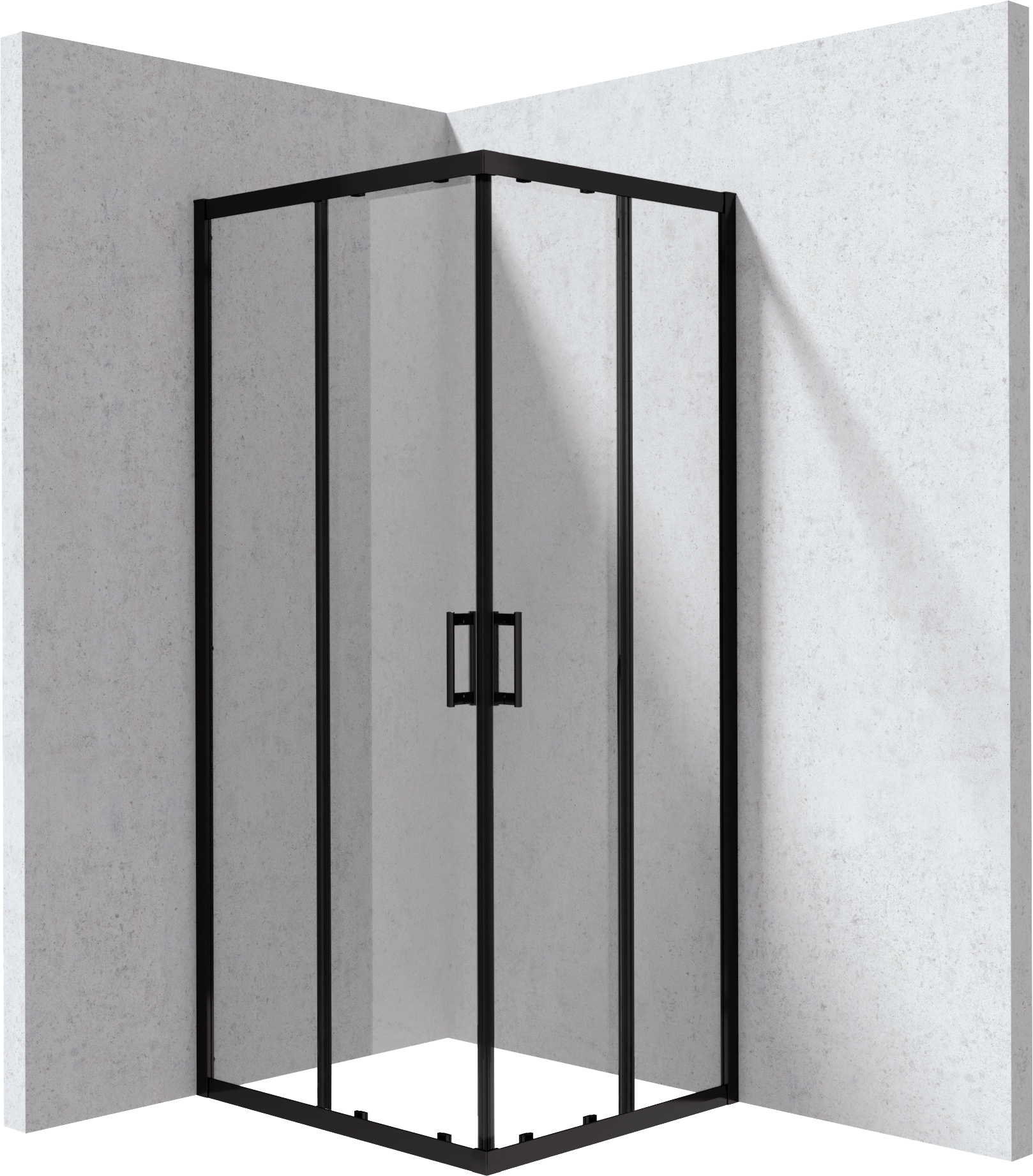 Deante Funkia Evo box doccia 90x80 cm rettangolare nero opaca/vetro trasparente KYC_N089P
