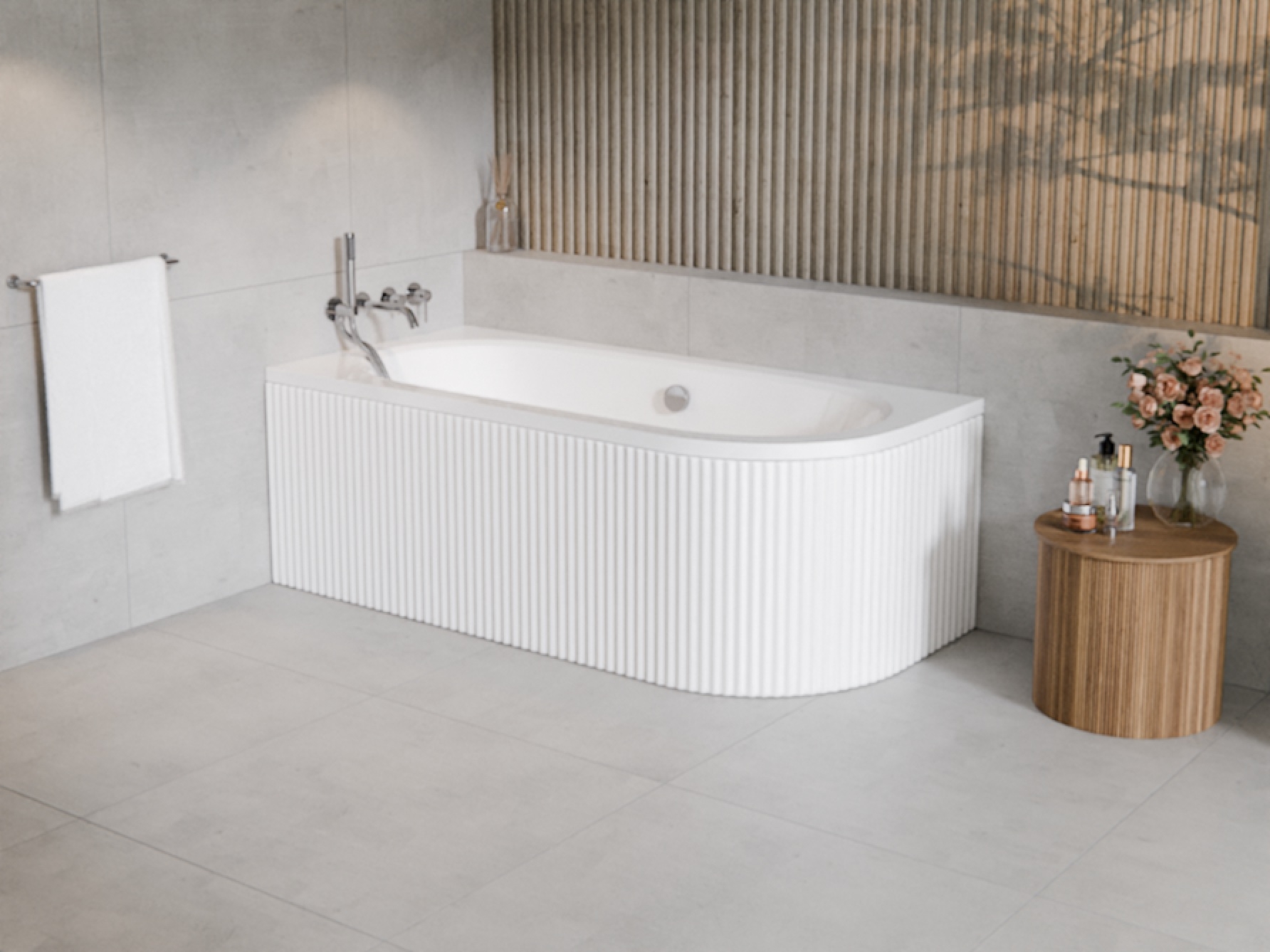 Set vasca da bagno angolare Besco Avita #WAV-180-NL, rivestimento per vasca da bagno Besco Avita OAV-180-NSR