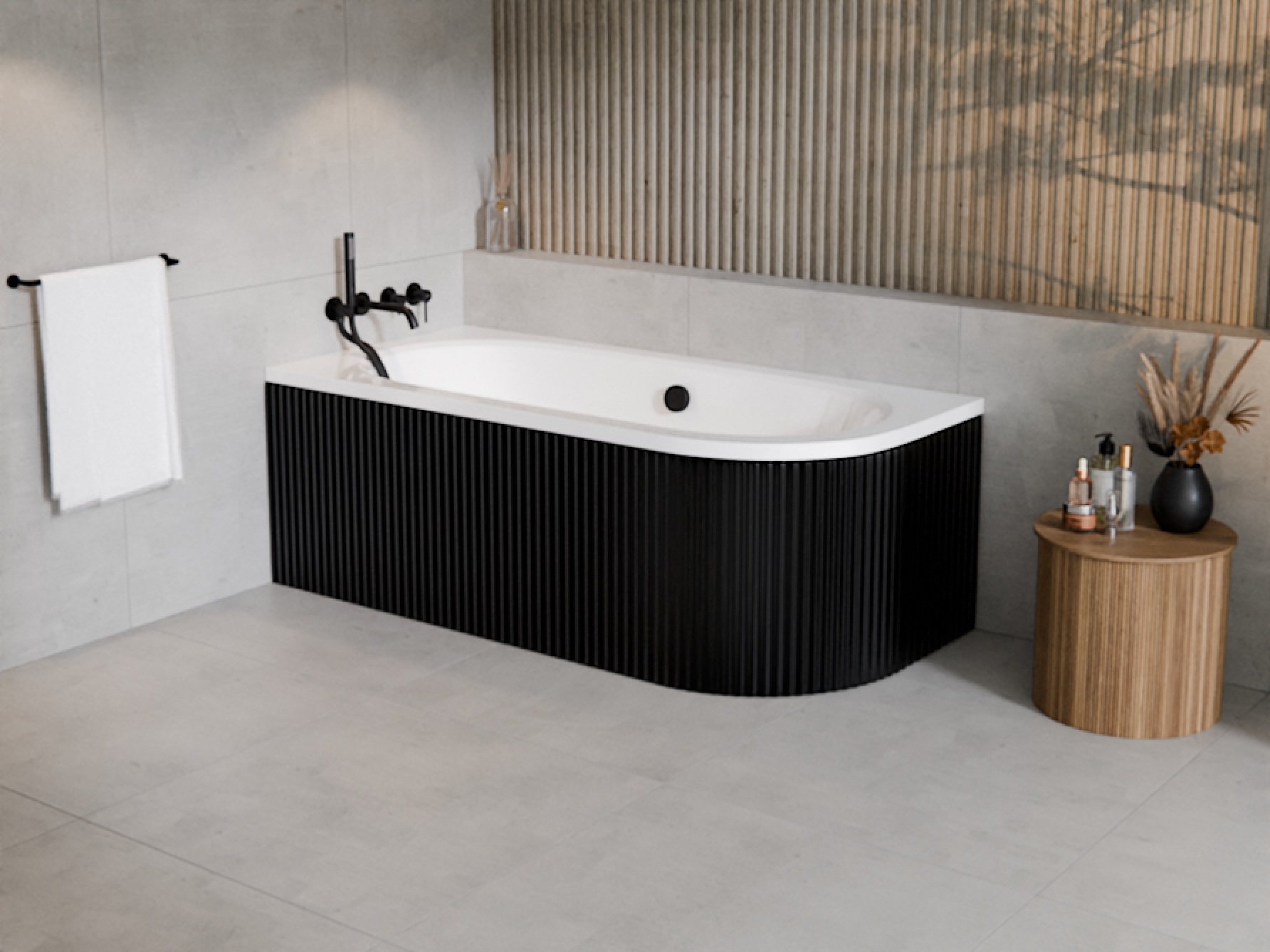 Set vasca da bagno angolare Besco Avita #WAV-180-NL, rivestimento per vasca da bagno Besco Avita OAV-180-NSCR