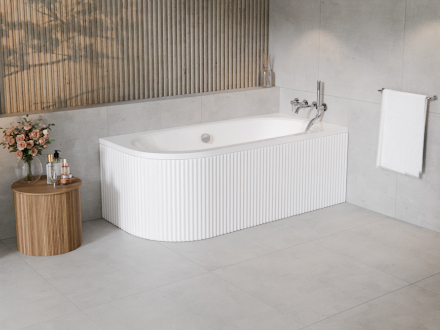 Set vasca da bagno angolare Besco Avita #WAV-180-NP, rivestimento per vasca da bagno Besco Avita OAV-180-NSR