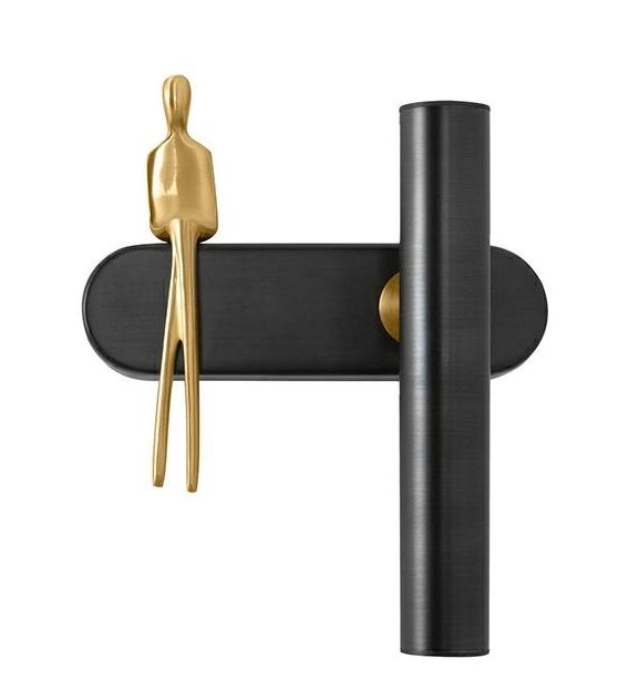 Moosee Boy lampada da parete 1x4 W nero-oro MSE1501100480