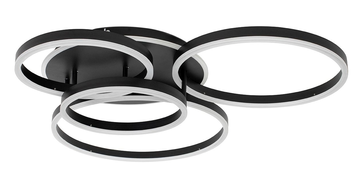 Moosee Rings lampada da soffitto x66 W nero MSE1501100505