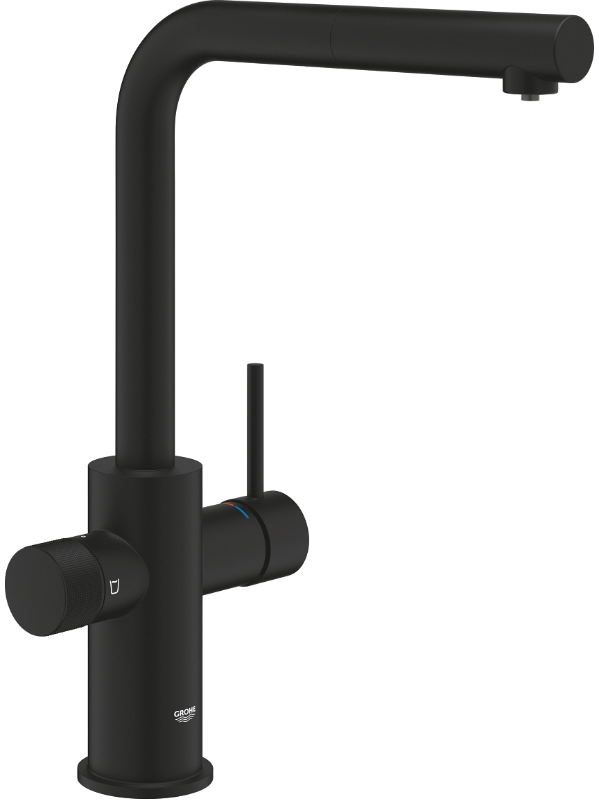 Grohe Blue Pure Minta rubinetto da cucina verticale nero 30590KF0