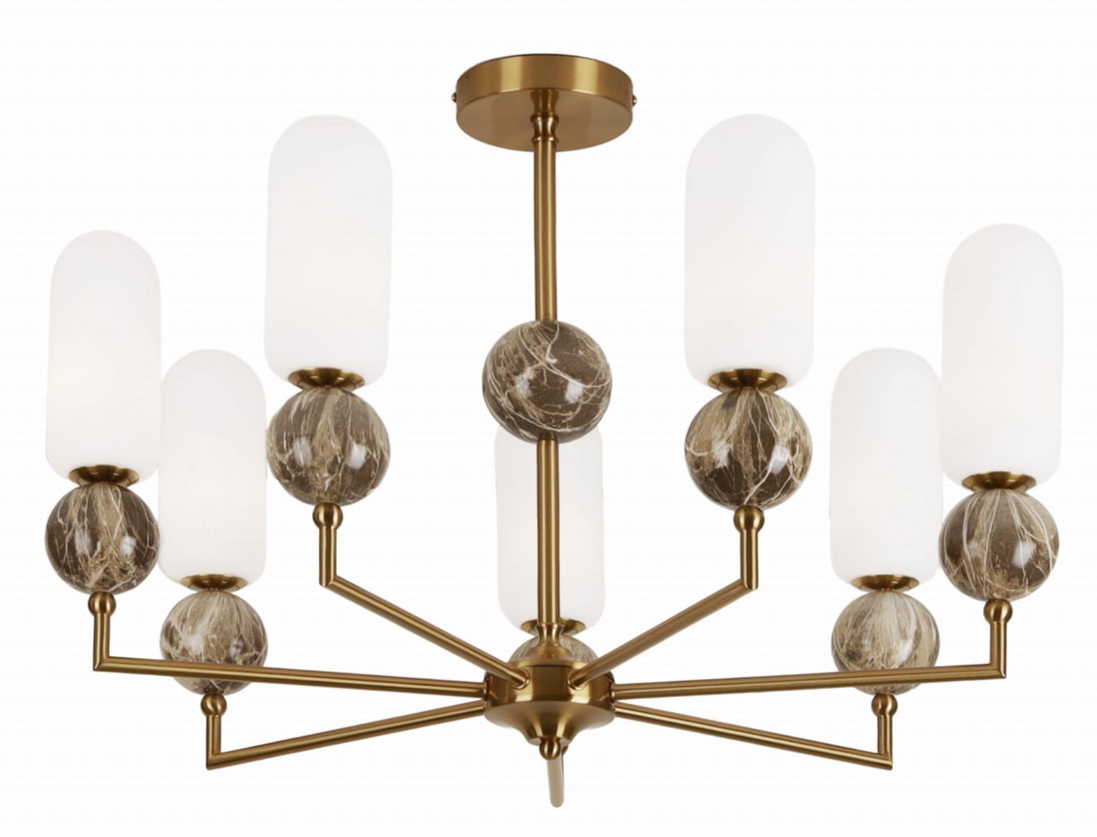 MaxLight Nova lampada sospesa x7 W bianco-oro P0633