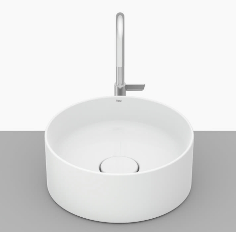 Roca Terra lavabo 30x30 cm rotonda da appoggio bianco A32787U000